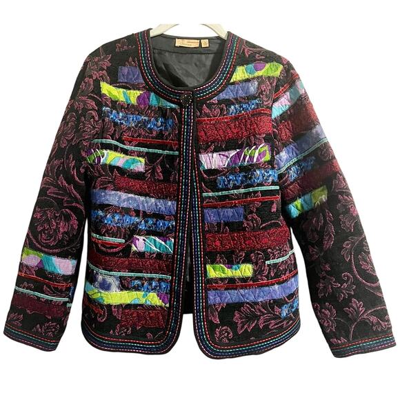Vintage Choices Clothing Women’s S Carpetbag Patchwork Tapestry bBlazer Jacket - Picture 1 of 11